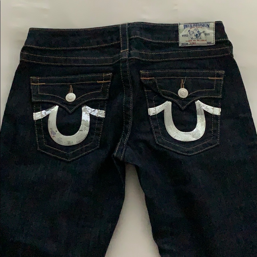 True Religion Sequin Pocket Skinny Jeans